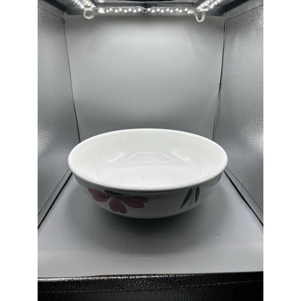 Furio Jewflora Serving Bowl Made in Italy 10 in diam Crazing Hand Painted Floral